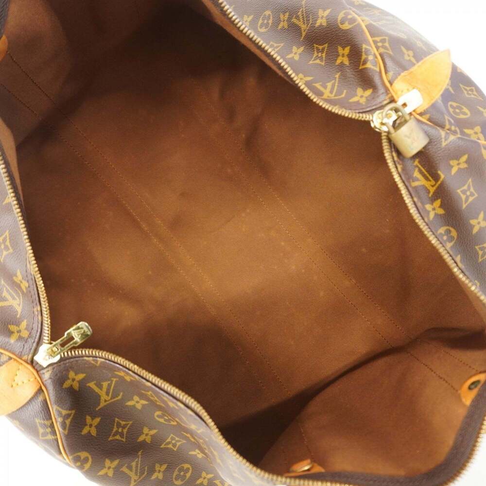 LOUIS VUITTON Brown Monogram Keepall 55 Boston Bag - Picture 4 of 12